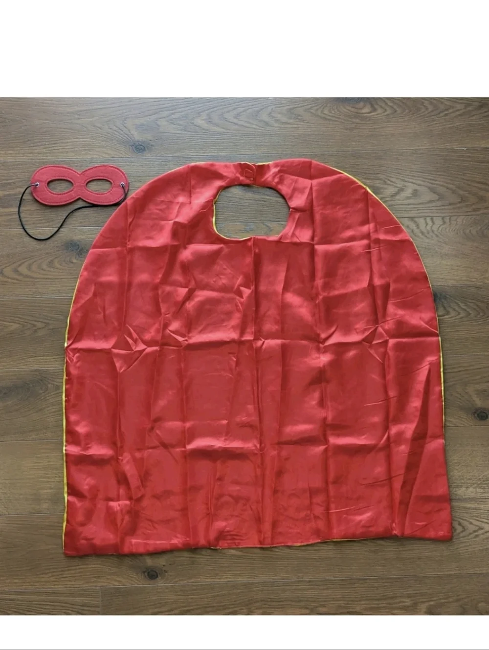 Superhero Cape And Mask Set Red And Yellow Kids Unisex OSFM